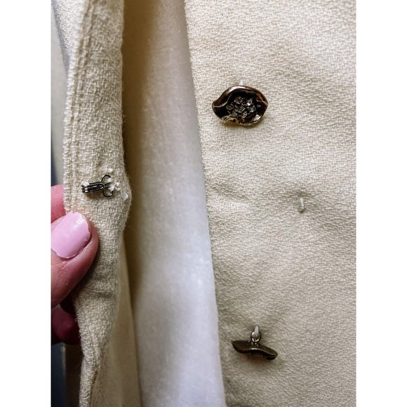 Vintage Cream Detail Button Princess Coat - Picture 7 of 16